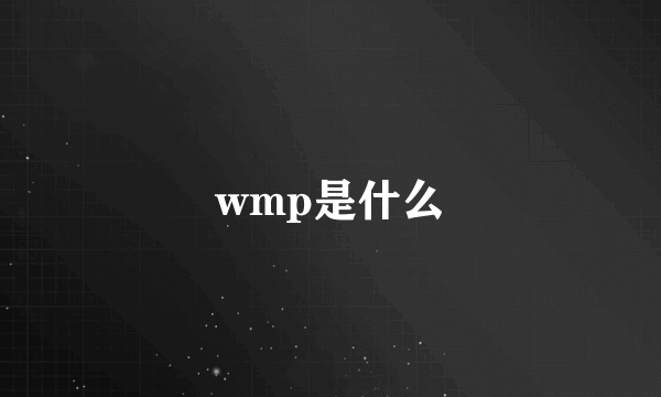 wmp是什么