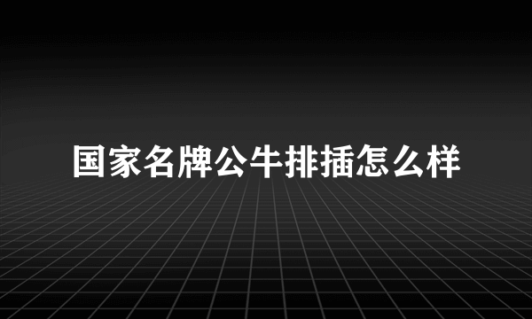 国家名牌公牛排插怎么样