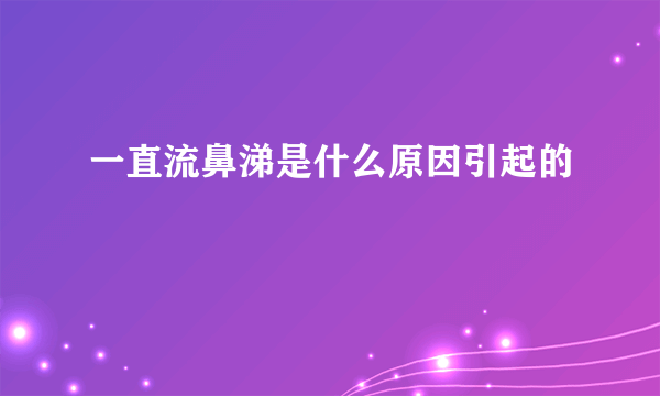 一直流鼻涕是什么原因引起的