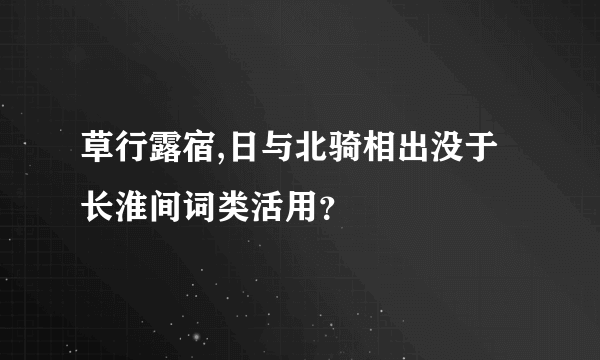 草行露宿,日与北骑相出没于长淮间词类活用？