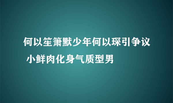 何以笙箫默少年何以琛引争议 小鲜肉化身气质型男