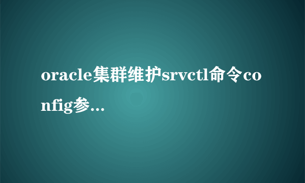 oracle集群维护srvctl命令config参数使用方法