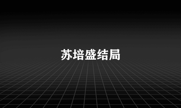 苏培盛结局