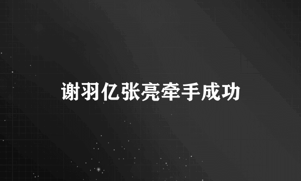 谢羽亿张亮牵手成功