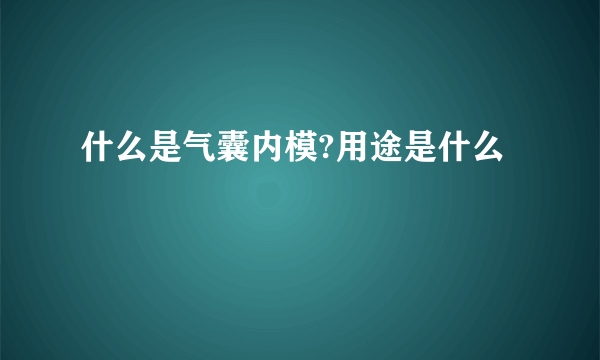 什么是气囊内模?用途是什么