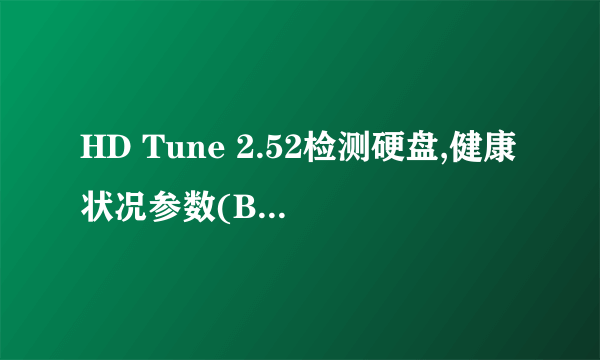 HD Tune 2.52检测硬盘,健康状况参数(BE)(未知表征)显示为红色。健康状况提示为:衰退。是为什么?