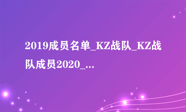 2019成员名单_KZ战队_KZ战队成员2020_飞外网游