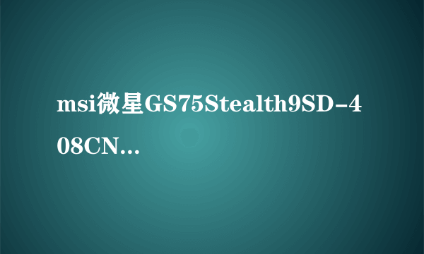 msi微星GS75Stealth9SD-408CN肿么装win10系统|msi微星GS75Stealth9SD...