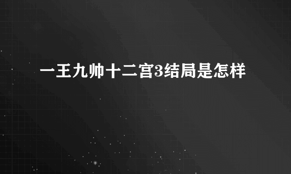 一王九帅十二宫3结局是怎样