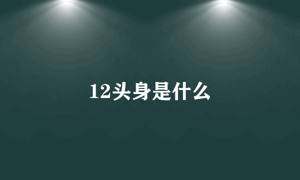 12头身是什么