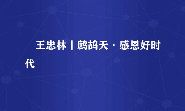 ​王忠林丨鹧鸪天·感恩好时代