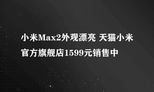 小米Max2外观漂亮 天猫小米官方旗舰店1599元销售中