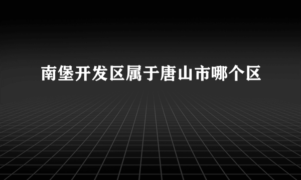 南堡开发区属于唐山市哪个区