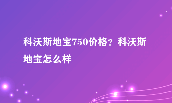 科沃斯地宝750价格？科沃斯地宝怎么样