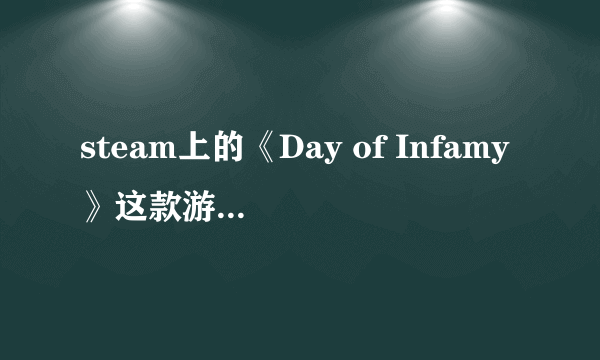 steam上的《Day of Infamy》这款游戏怎么样？