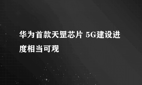 华为首款天罡芯片 5G建设进度相当可观