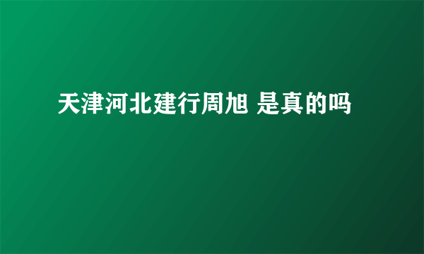 天津河北建行周旭 是真的吗