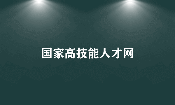 国家高技能人才网