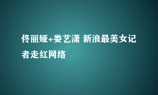 佟丽娅+娄艺潇 新浪最美女记者走红网络