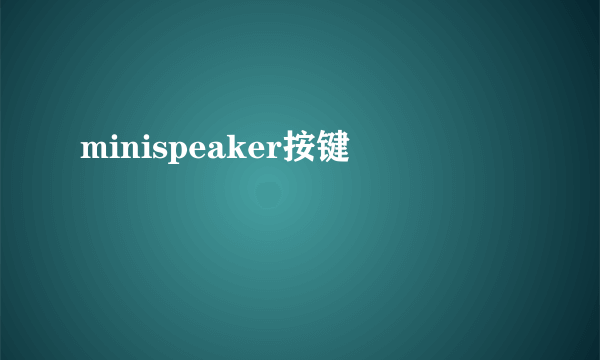 minispeaker按键