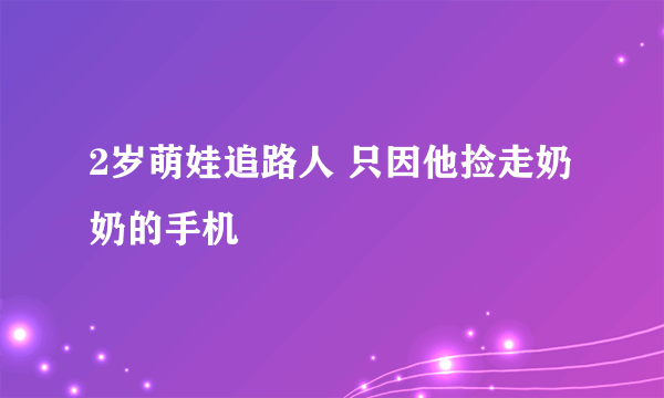 2岁萌娃追路人 只因他捡走奶奶的手机