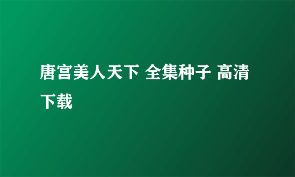 唐宫美人天下 全集种子 高清 下载