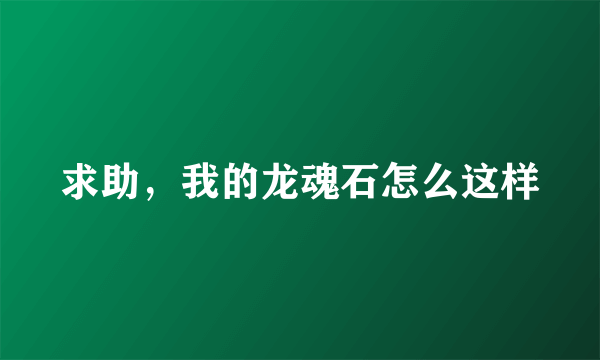 求助，我的龙魂石怎么这样