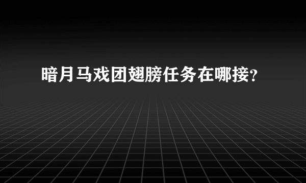 暗月马戏团翅膀任务在哪接？