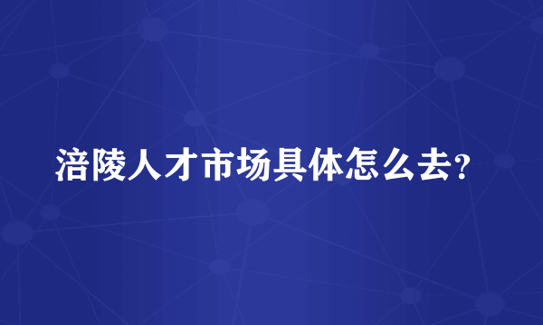 涪陵人才市场具体怎么去？