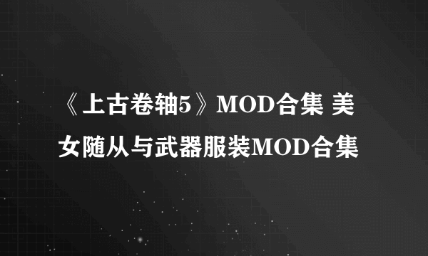 《上古卷轴5》MOD合集 美女随从与武器服装MOD合集