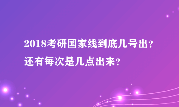 2018考研国家线到底几号出？还有每次是几点出来？