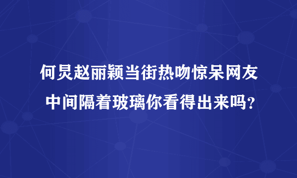 何炅赵丽颖当街热吻惊呆网友 中间隔着玻璃你看得出来吗？