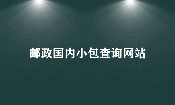 邮政国内小包查询网站