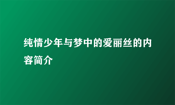 纯情少年与梦中的爱丽丝的内容简介