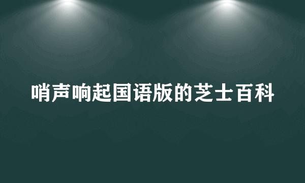 哨声响起国语版的芝士百科