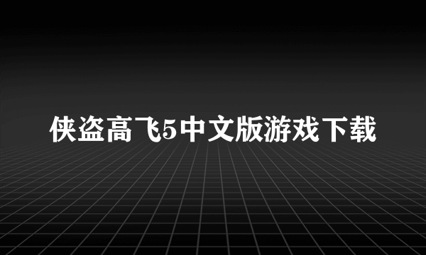 侠盗高飞5中文版游戏下载