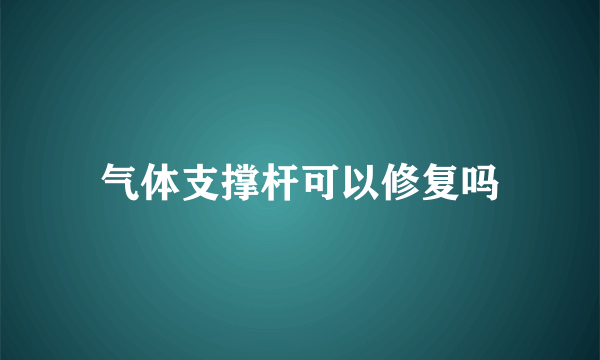 气体支撑杆可以修复吗