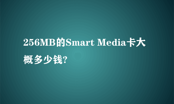 256MB的Smart Media卡大概多少钱?