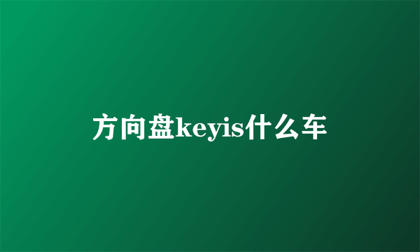 方向盘keyis什么车