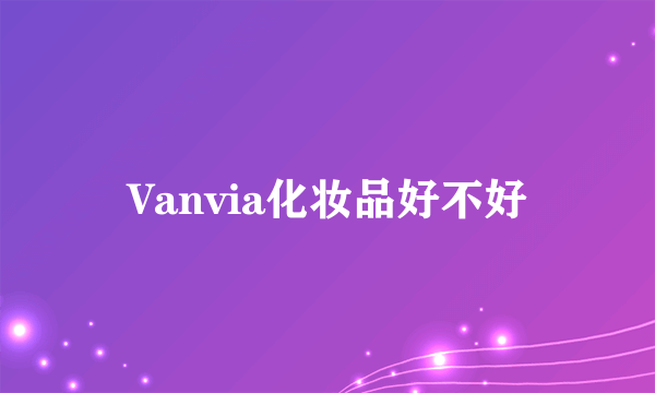 Vanvia化妆品好不好