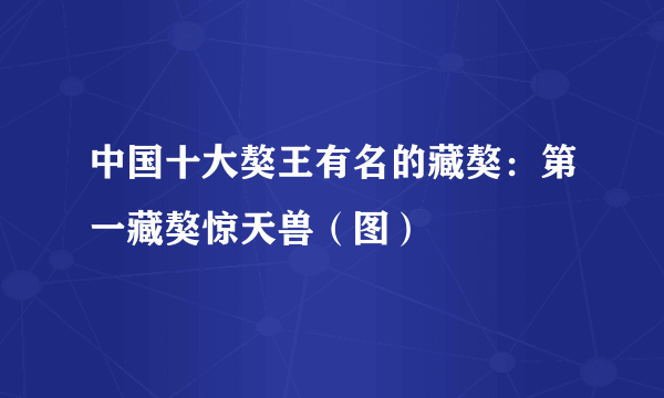 中国十大獒王有名的藏獒：第一藏獒惊天兽（图）