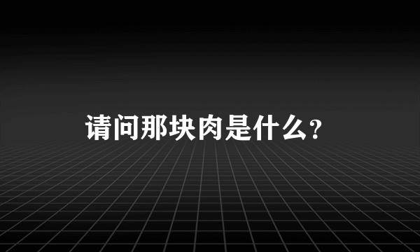 请问那块肉是什么？