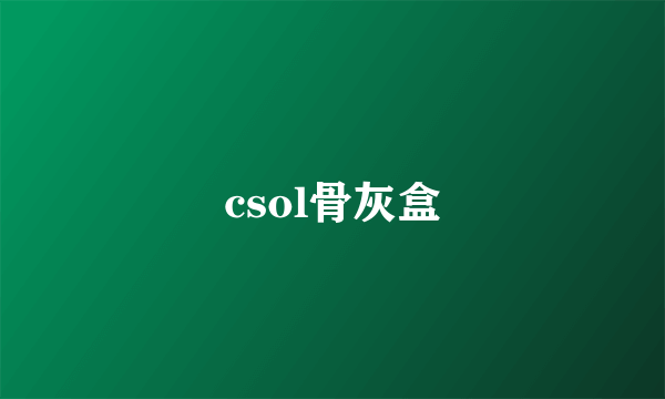 csol骨灰盒