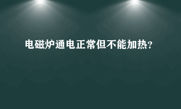 电磁炉通电正常但不能加热？