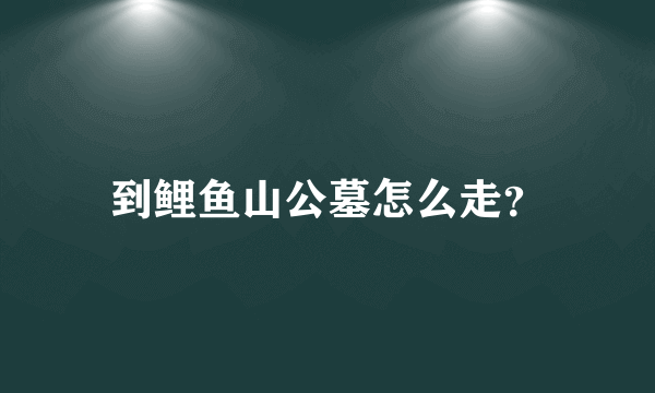 到鲤鱼山公墓怎么走？