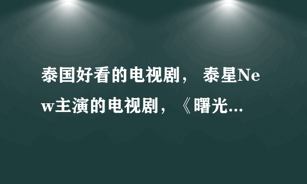 泰国好看的电视剧， 泰星New主演的电视剧，《曙光》和《真爱不灭了》我都看过了。帮帮忙吧，谢谢了!