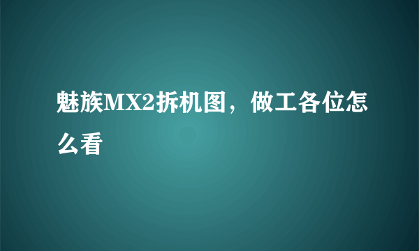 魅族MX2拆机图，做工各位怎么看