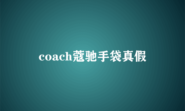 coach蔻驰手袋真假