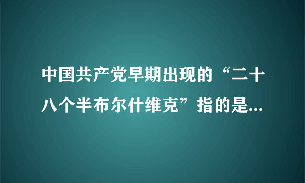 中国共产党早期出现的“二十八个半布尔什维克”指的是那些人？为什么还有个半？