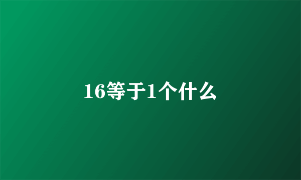 16等于1个什么